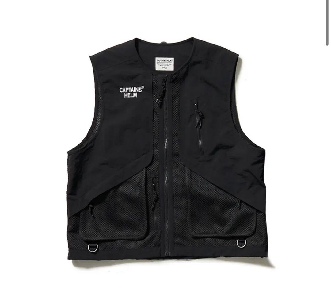 CAPTAIN'S HELM フィッシングベスト メッシュ ブラック Lサイズ