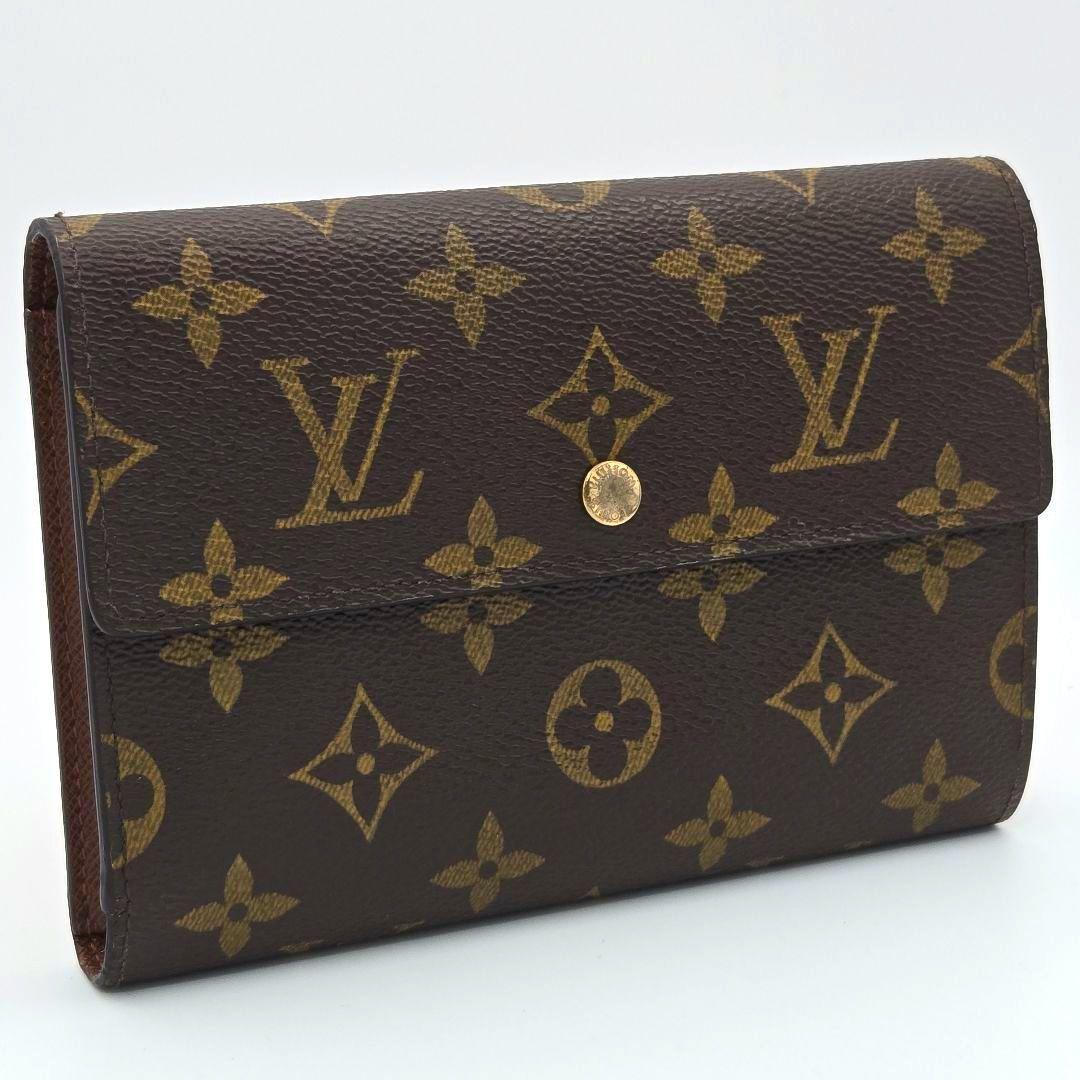 ルイヴィトン ポルトトレゾール エテュイパピエ モノグラム 三つ折り財布