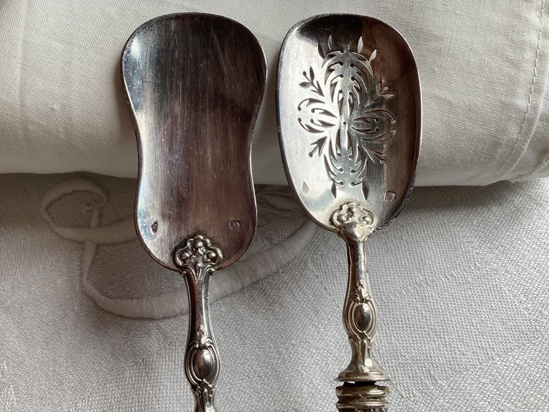 フランスアンティーク　銀のサービングセット