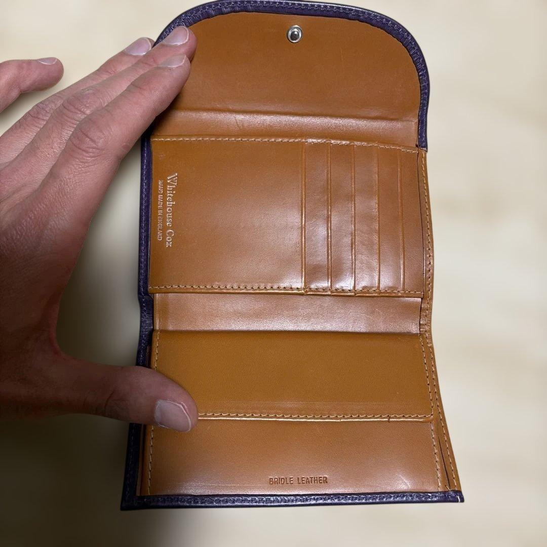 ねぢまきどり さん専用　Whitehouse Cox 紫色 三つ折り財布