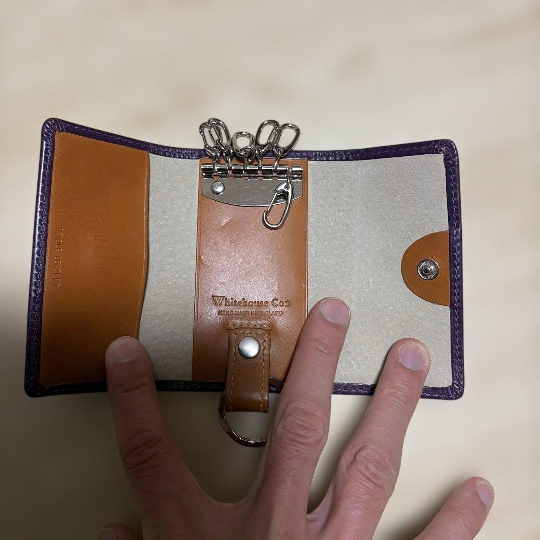 ねぢまきどり さん専用　Whitehouse Cox 紫色 三つ折り財布