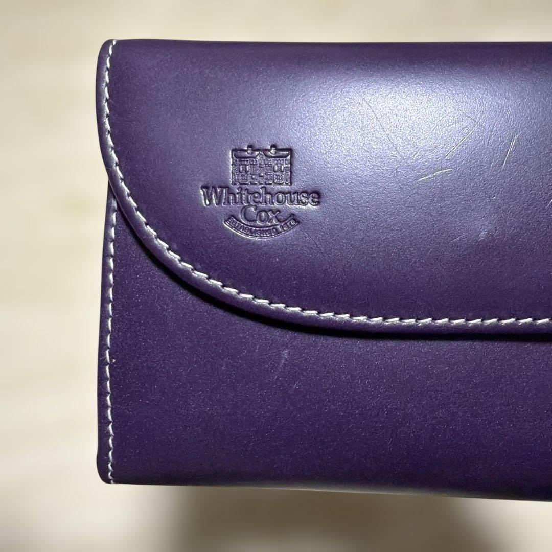 ねぢまきどり さん専用　Whitehouse Cox 紫色 三つ折り財布