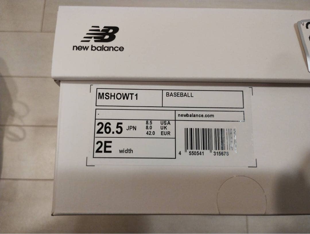 【新品】野球用スパイク 大谷モデル ニューバランス 26.5cm 白×ゴールド