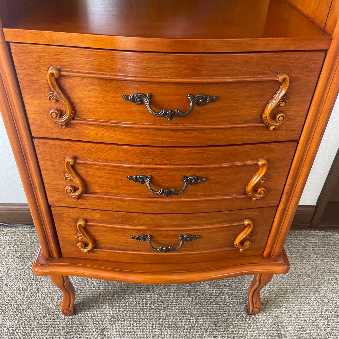 フィオーレ 木製家具 猫足クラシック家具 オープンチェスト 電話、FAX台