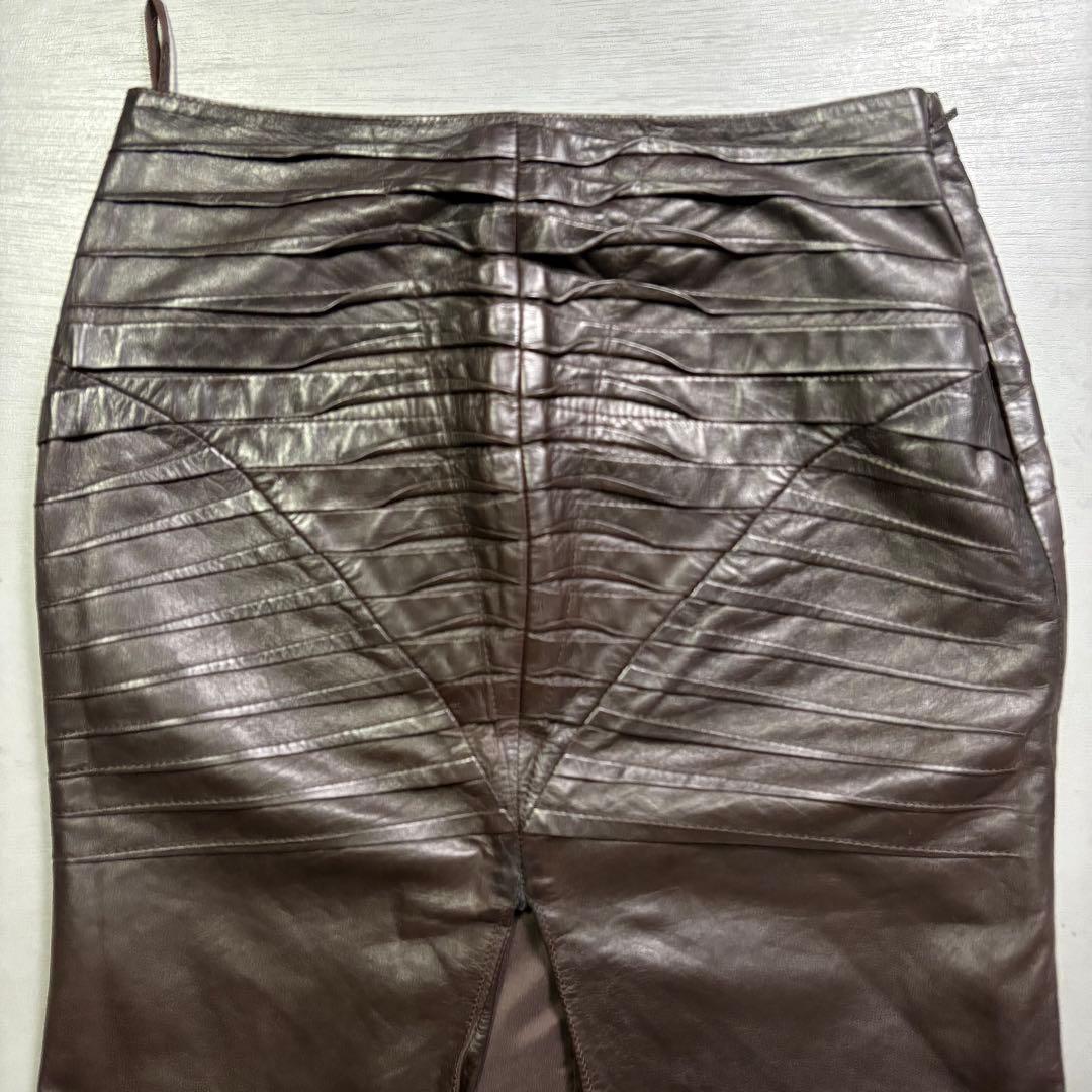 GUCCI レザースカート　羊革　ラムレザー　イタリア製　トムフォード期