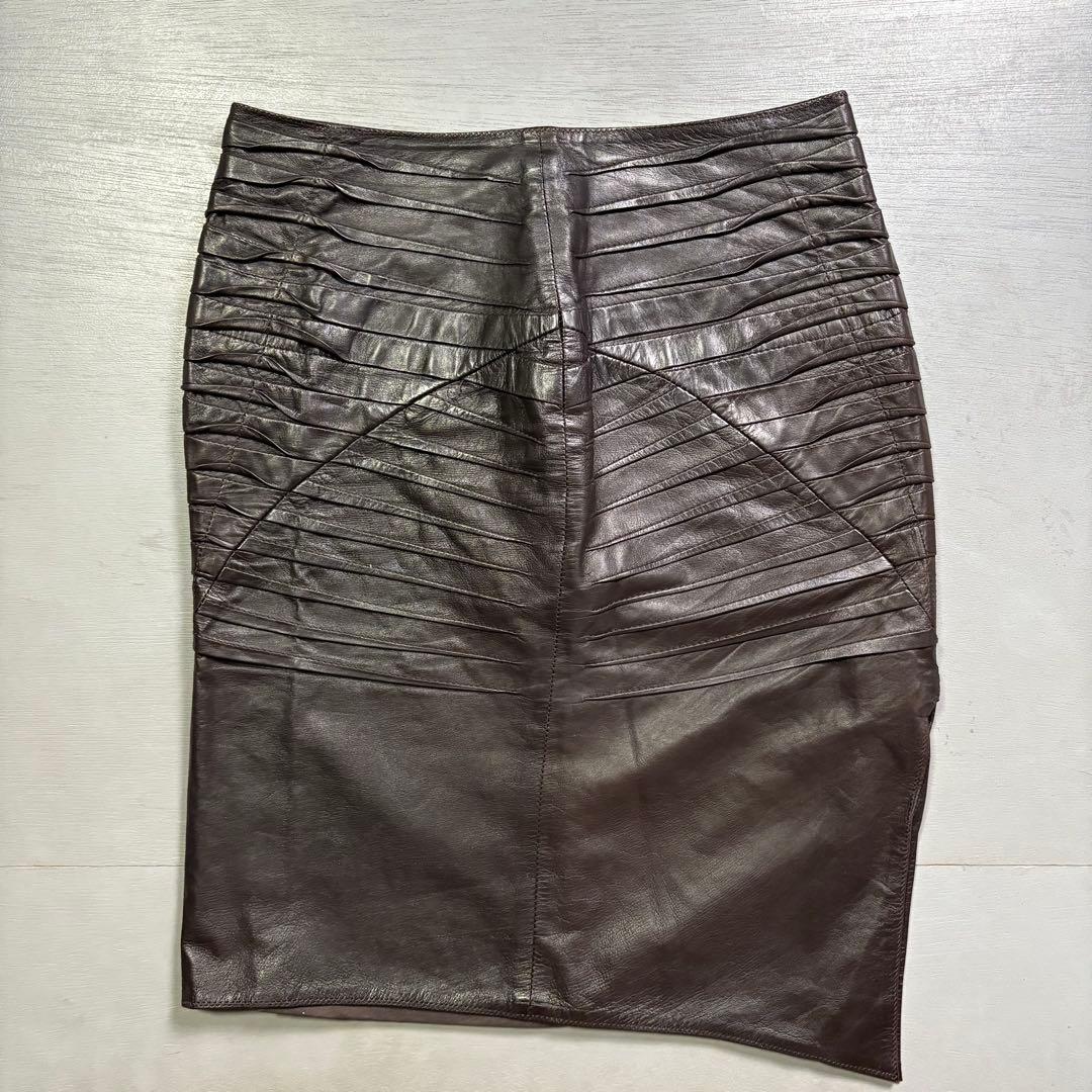 GUCCI レザースカート　羊革　ラムレザー　イタリア製　トムフォード期
