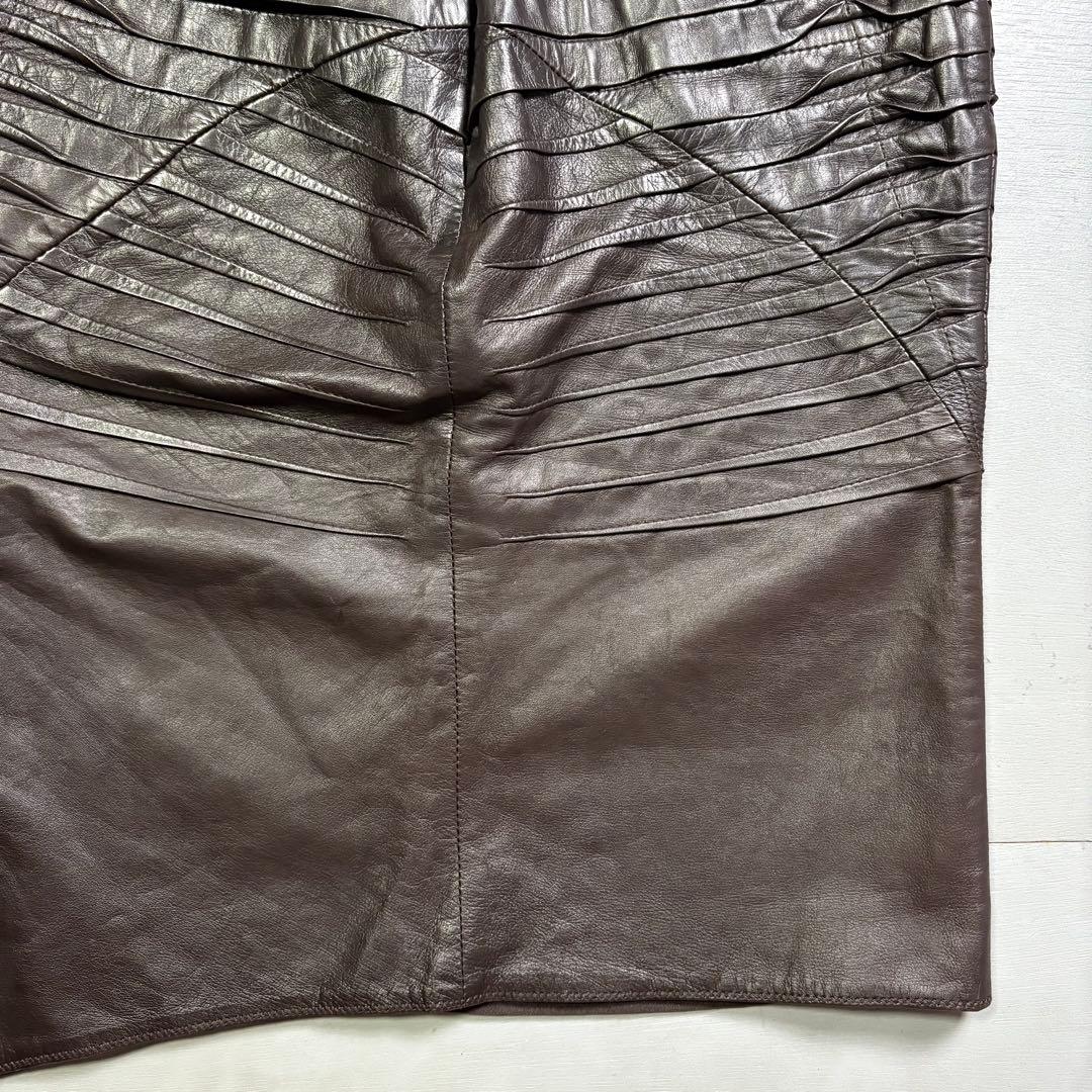 GUCCI レザースカート　羊革　ラムレザー　イタリア製　トムフォード期