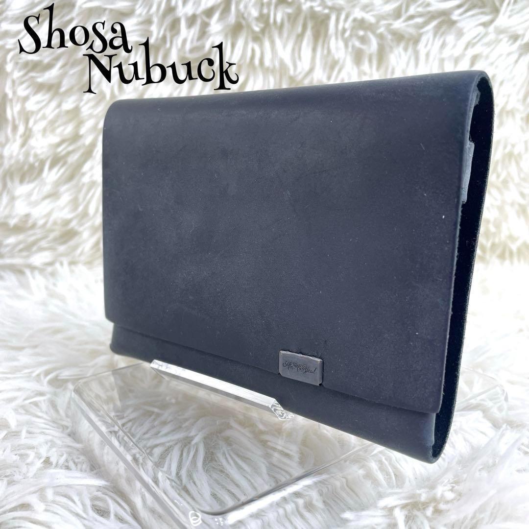 c483【所作】”極美品”ショサ オイルヌバックレザー ショートウォレット1.0