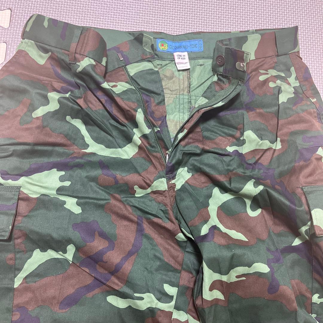 K　迷彩ウッドランドジャケット上下一式+ 迷彩キャンバスバッグ