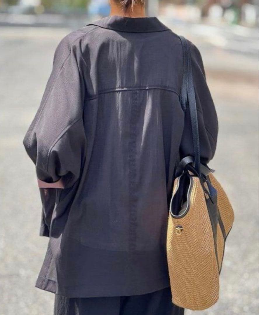 ◆未使用級◆ビアズリー◆2.6万◆シアードルマンジャケット◆黒◆大きいサイズ感◆