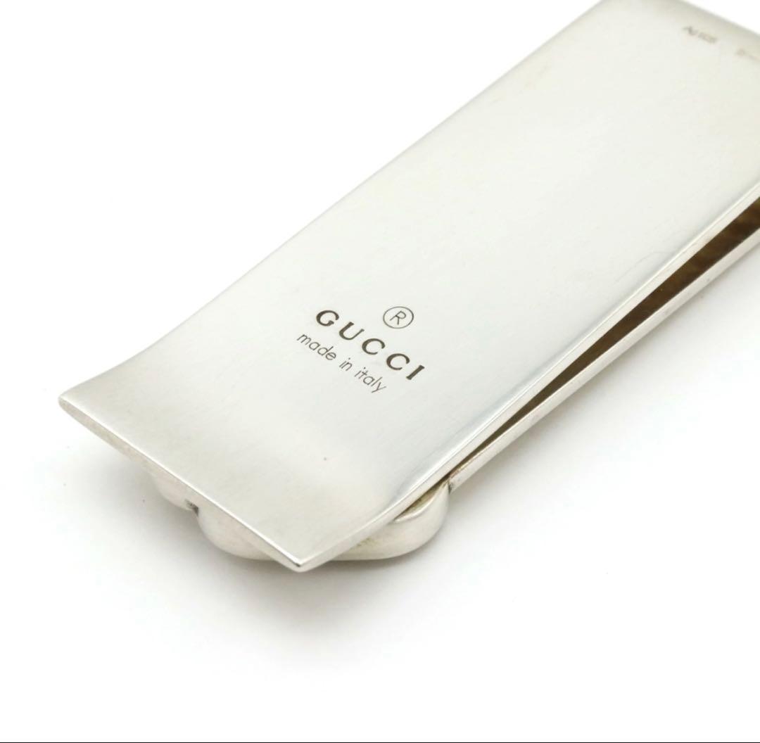 GUCCI グッチ ダブルG マネークリップ 札ばさみ シルバー 【中古】