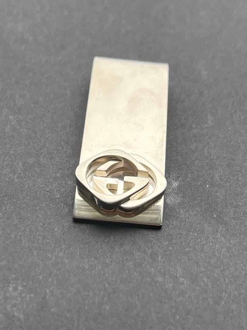 GUCCI グッチ ダブルG マネークリップ 札ばさみ シルバー 【中古】