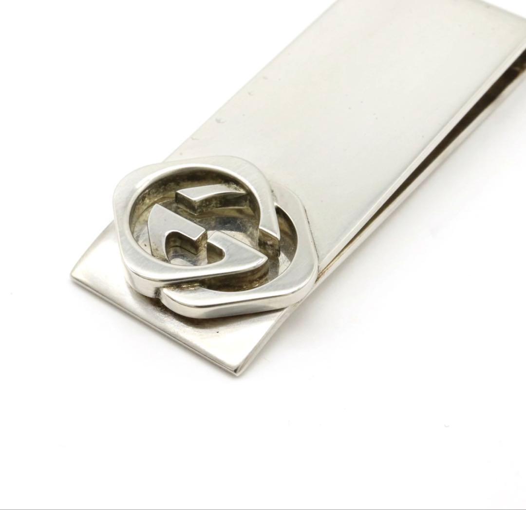 GUCCI グッチ ダブルG マネークリップ 札ばさみ シルバー 【中古】