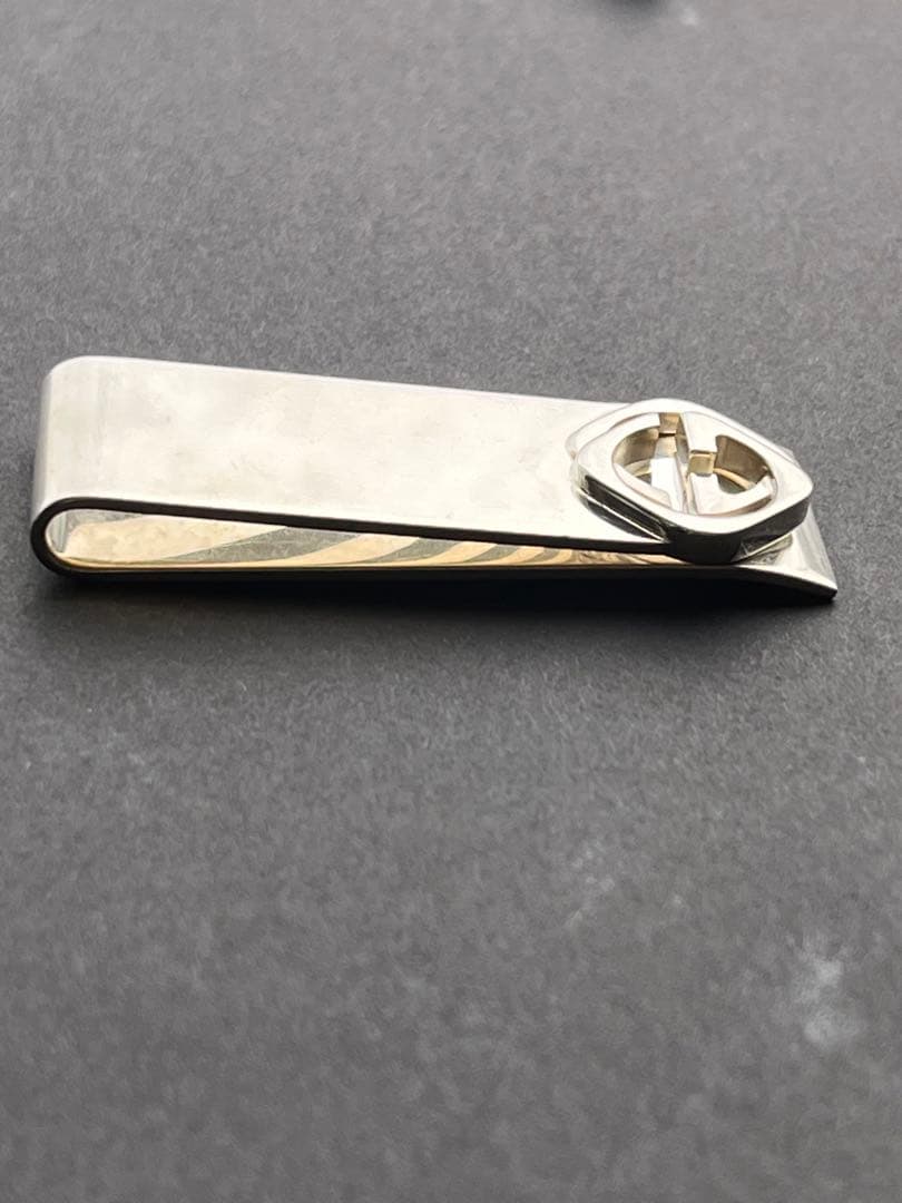 GUCCI グッチ ダブルG マネークリップ 札ばさみ シルバー 【中古】