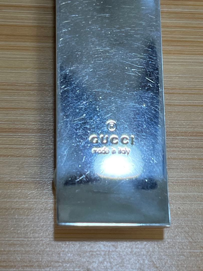 GUCCI グッチ ダブルG マネークリップ 札ばさみ シルバー 【中古】