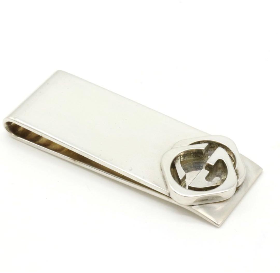 GUCCI グッチ ダブルG マネークリップ 札ばさみ シルバー 【中古】