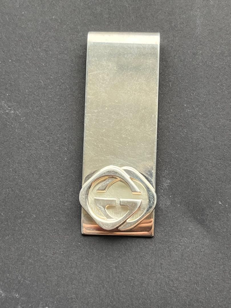 GUCCI グッチ ダブルG マネークリップ 札ばさみ シルバー 【中古】