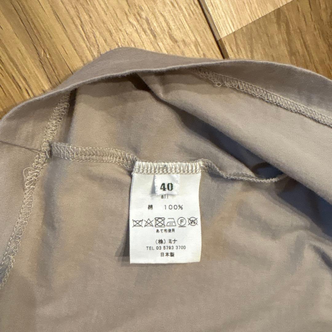 【美品】minä perhonen ali オフタートルネックカットソー 40