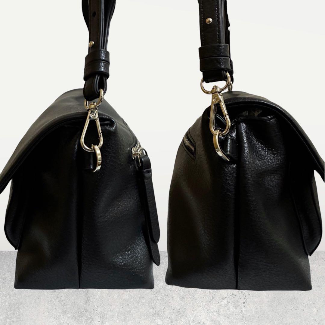 極美品/現行 nouer ヌエール ボトムエンボスロゴショルダーバッグ ポーチ