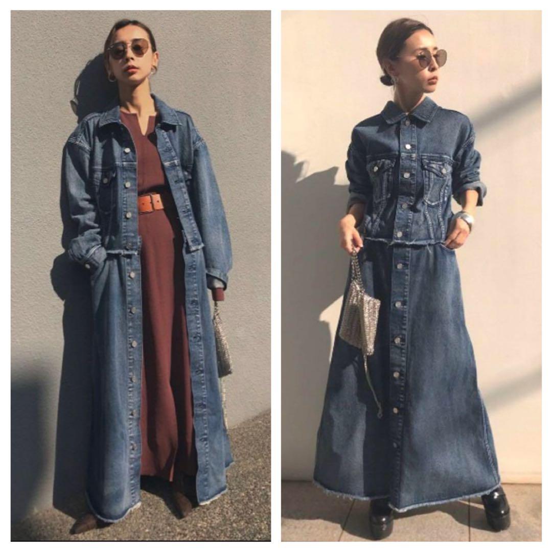 【極美品✨】AMERI 21SS 4WAY DENIM DRESS COAT