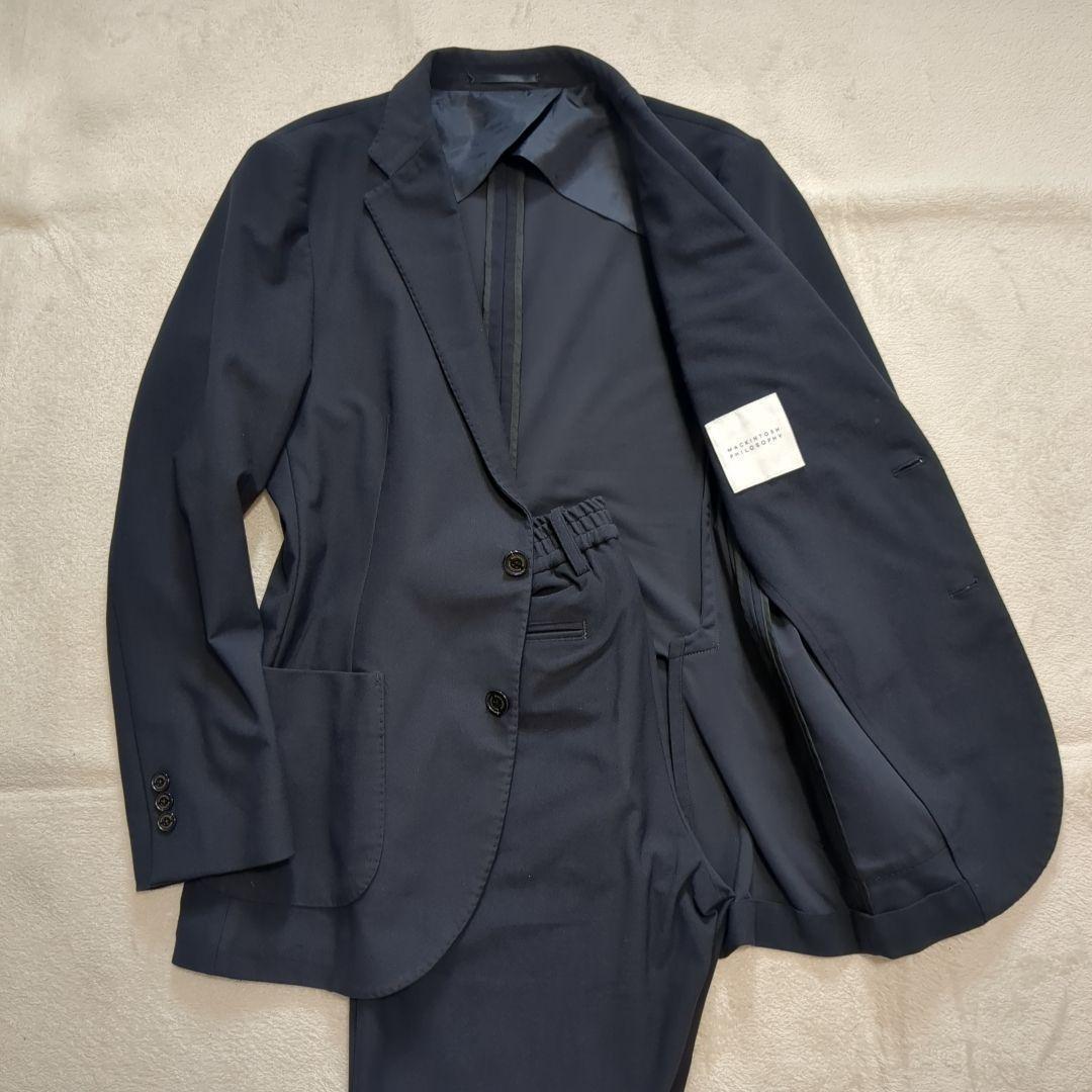 マッキントッシュフィロソフィー スーツ スーパーストレッチ ネイビー 38サイズ