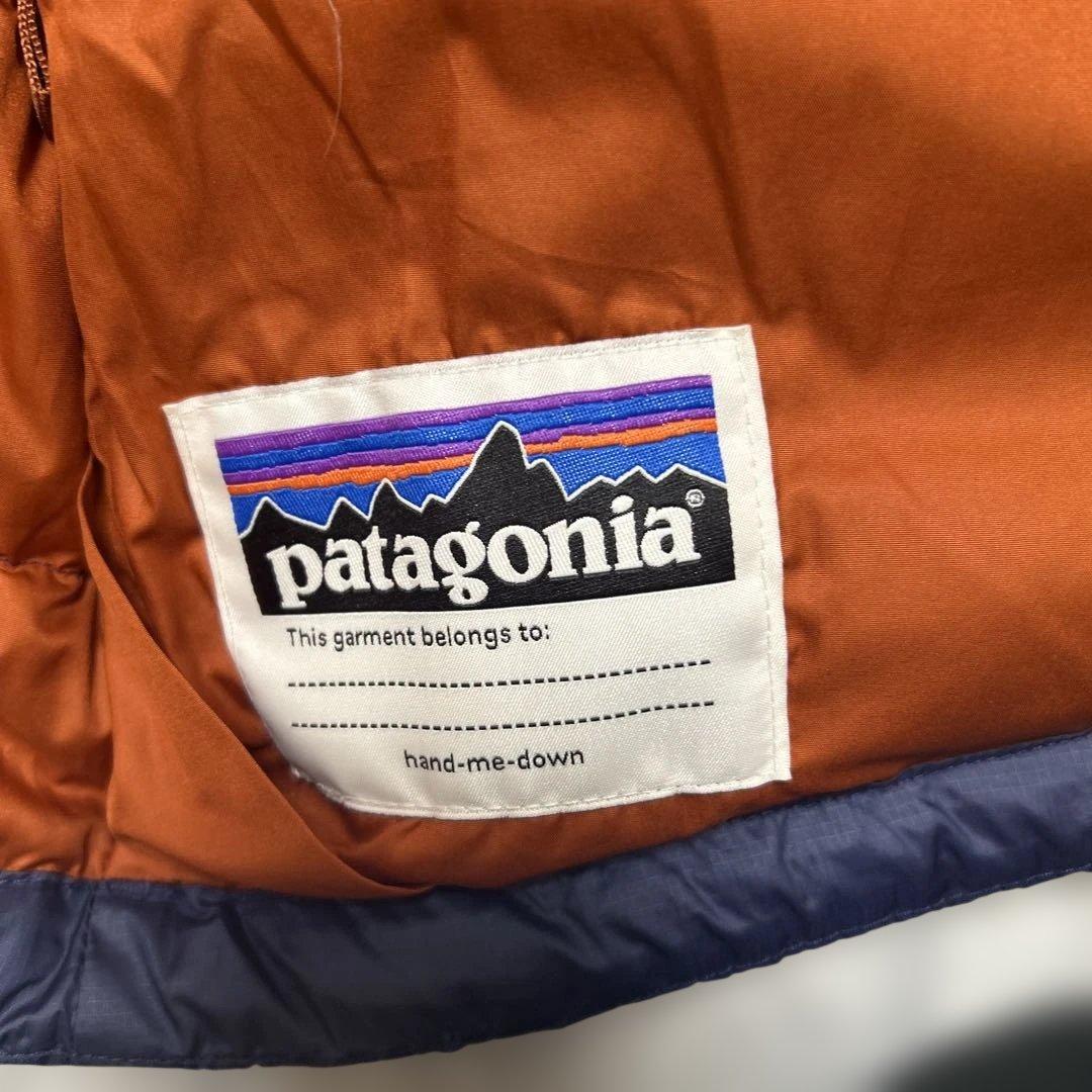【美品】パタゴニア ダウン キッズ　ネイビー M140