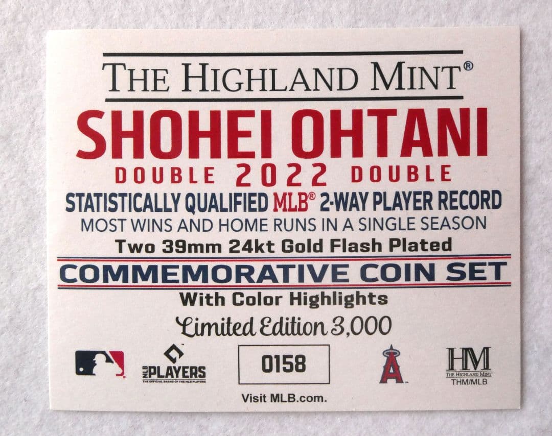 【史上初ダブル規定到達】【ダブル ルース超え】大谷翔平 ２セット