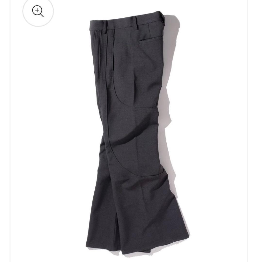 パンツ GOAT ESSENCE 4TUCK FLARE PANTS GRAY