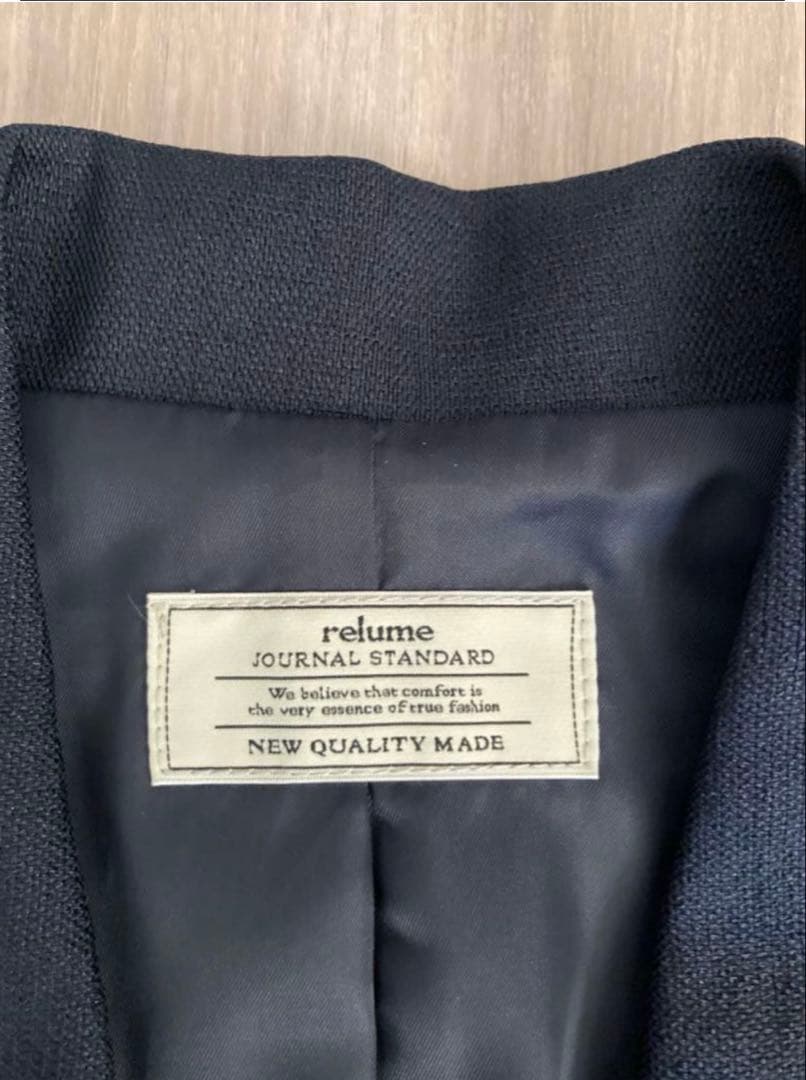 【最終価格】新品 ダブルフロントテーラードジャケット size38 ネイビー