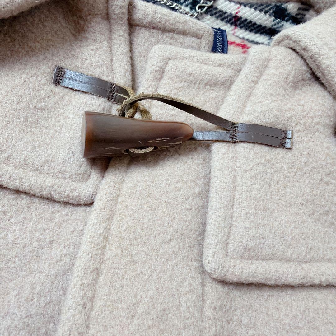 Burberrys ベージュ ノバチェックダッフルコート　フード取り外し トグル