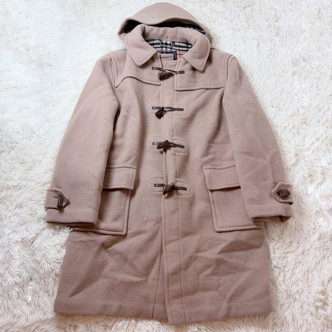 Burberrys ベージュ ノバチェックダッフルコート　フード取り外し トグル