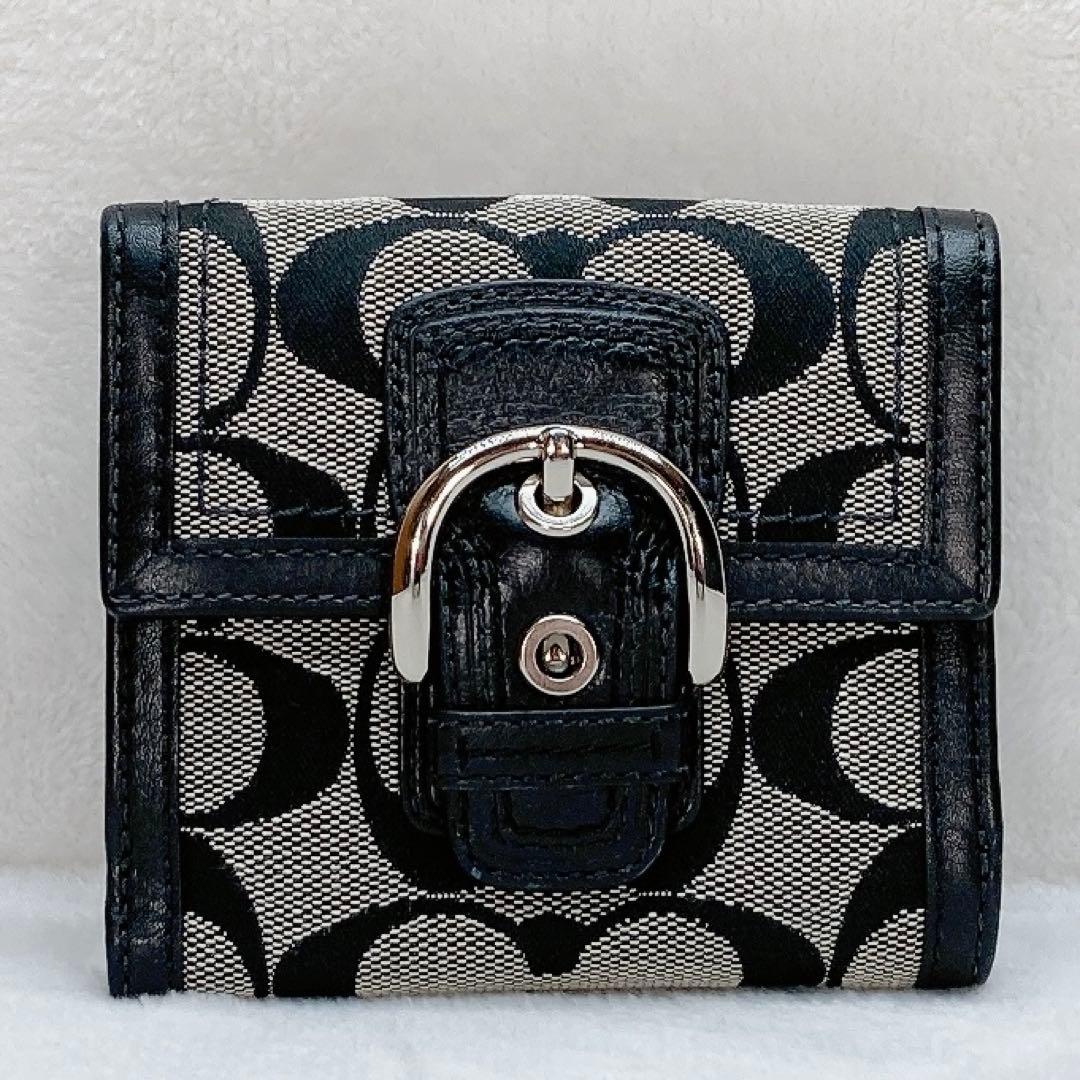 小物 Coach Soho Signature Flap Wallet Rare
