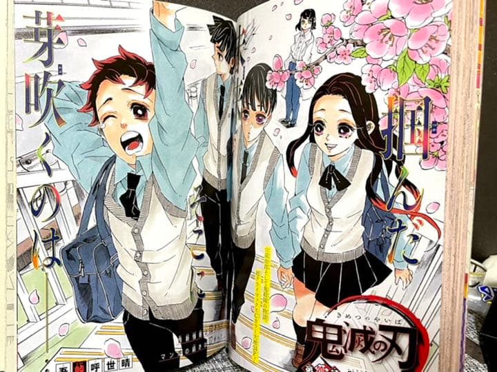 週間少年ジャンプ　鬼滅の刃　新連載&最終回掲載号+新連載予告号、2話掲載切り抜き