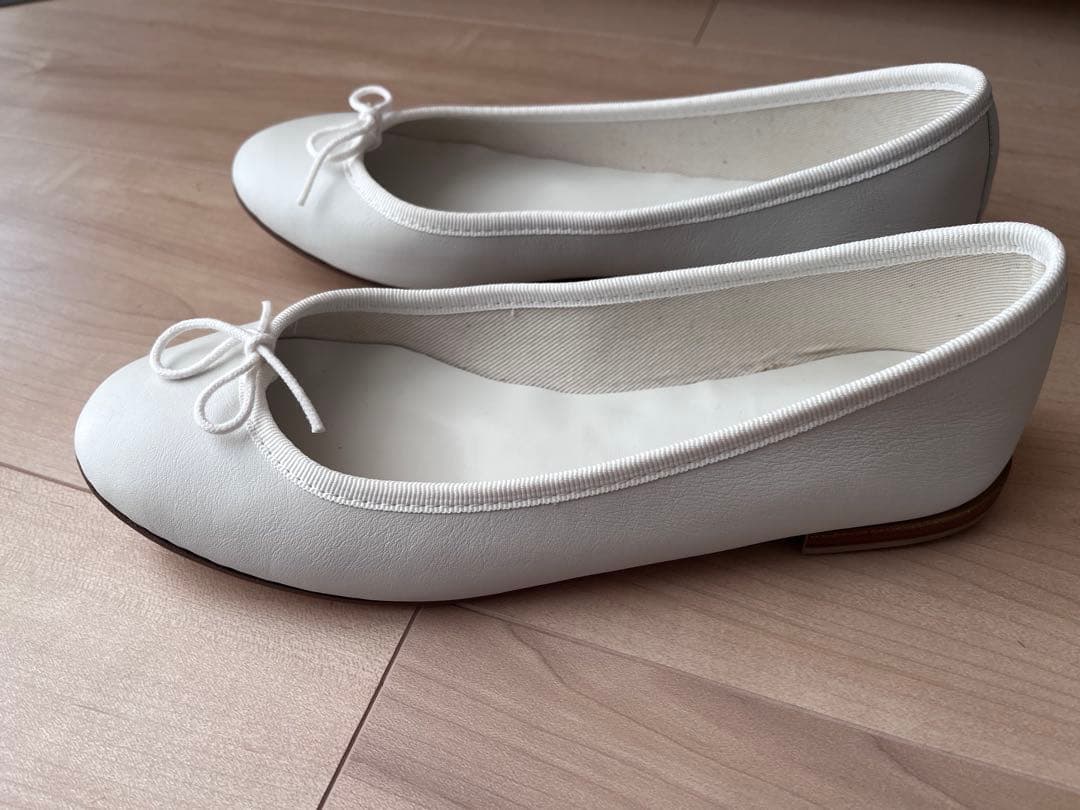 【新品未使用】Repetto ホワイトバレエシューズ 37