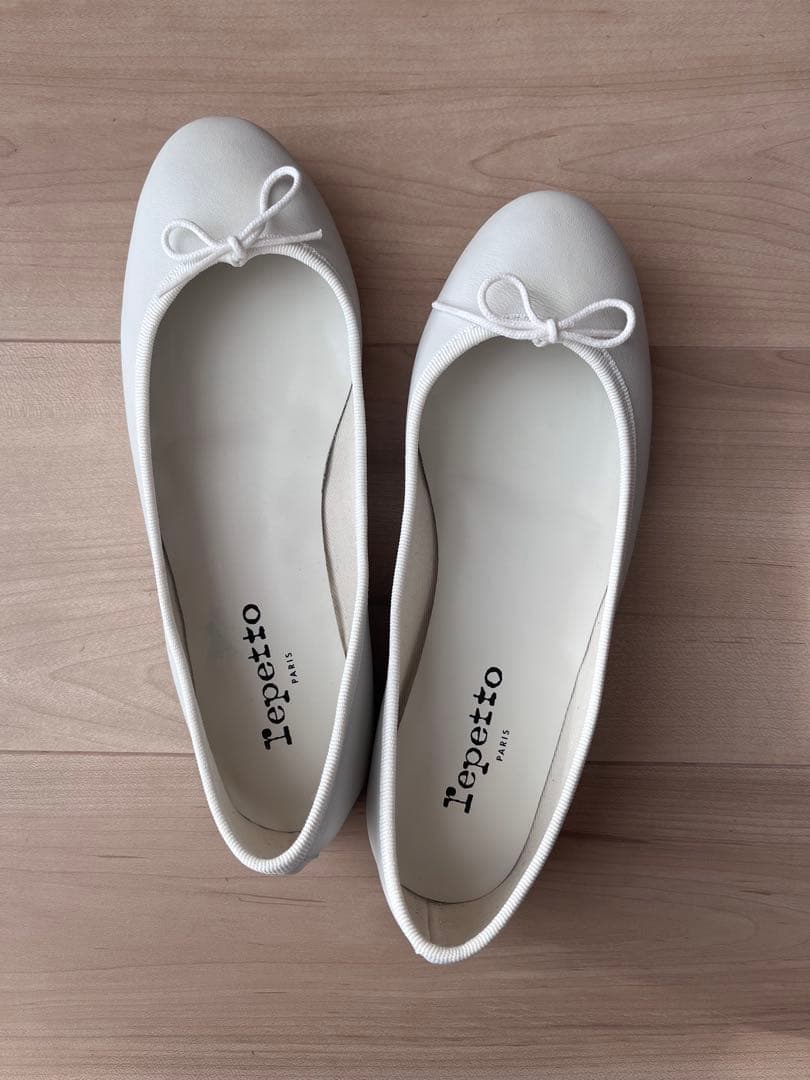 【新品未使用】Repetto ホワイトバレエシューズ 37