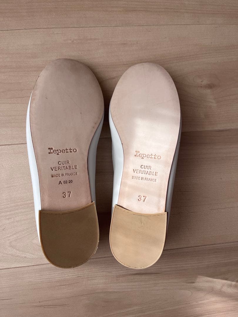 【新品未使用】Repetto ホワイトバレエシューズ 37
