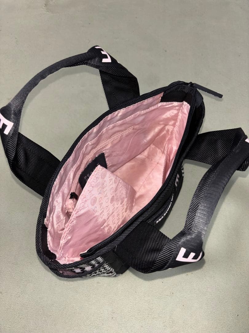 （超美品）パーリーゲイツ、グレンチェック柄シリーズ、カートバッグ、ラウンドバッグ