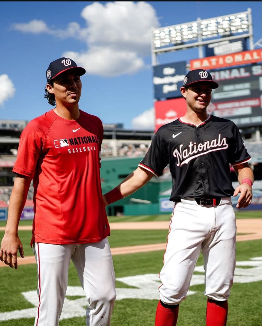 メジャーリーグナショナルズ MLB選手支給品UsedプラクティスシャツMサイズ