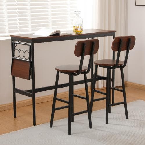 新発売 カウンターテーブル スツール 3点セット ハイテーブル 木製 カウンター