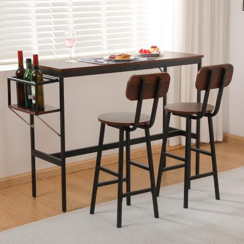 新発売 カウンターテーブル スツール 3点セット ハイテーブル 木製 カウンター