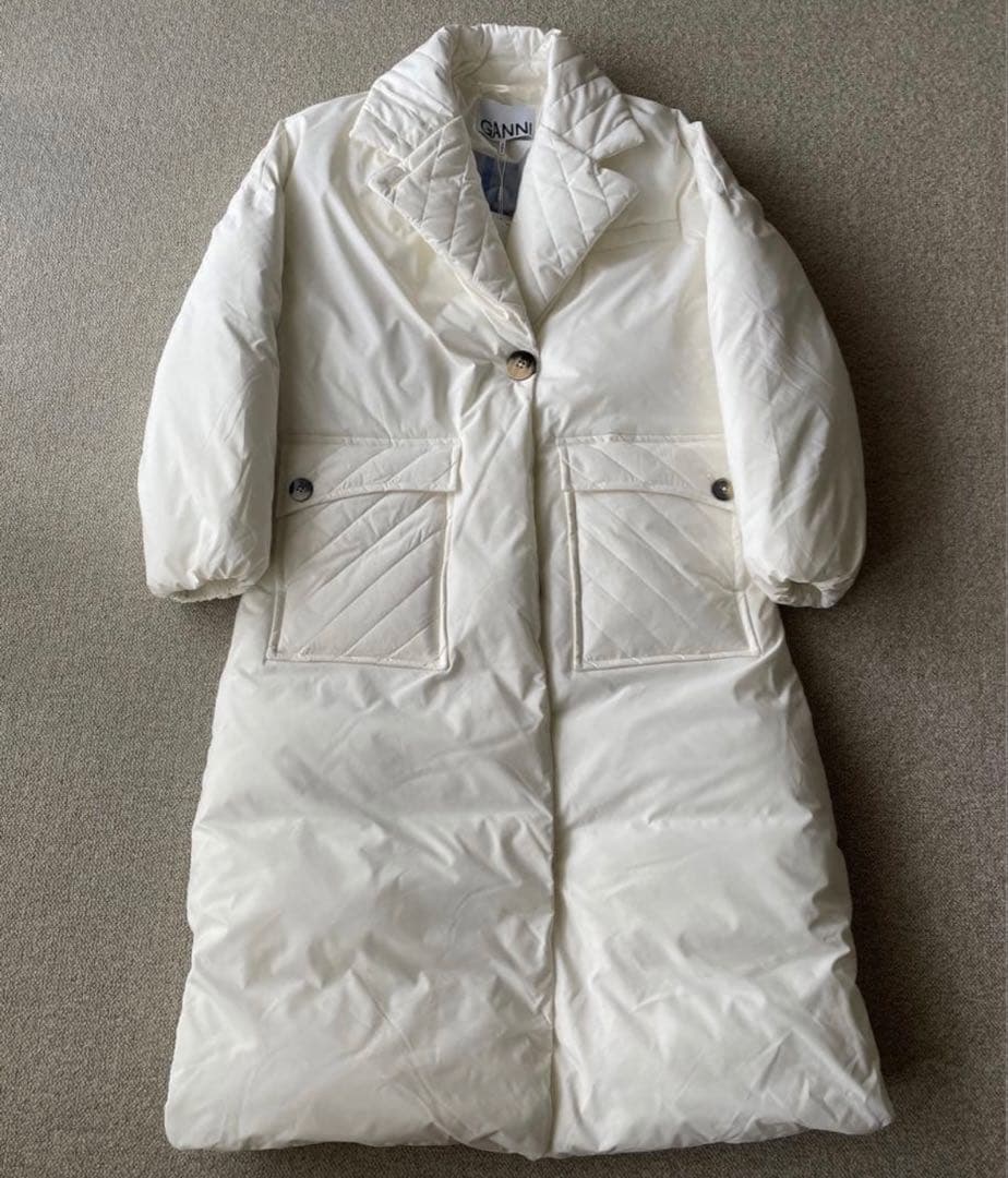 GANNI ガニー パデッド ロングコート