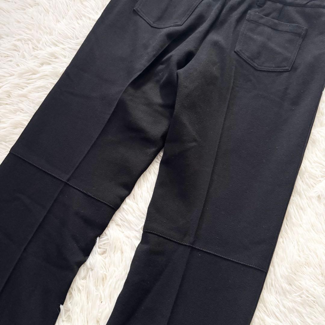 美品✨PRADA SPORT ウールスラックス ブラック　赤ロゴ