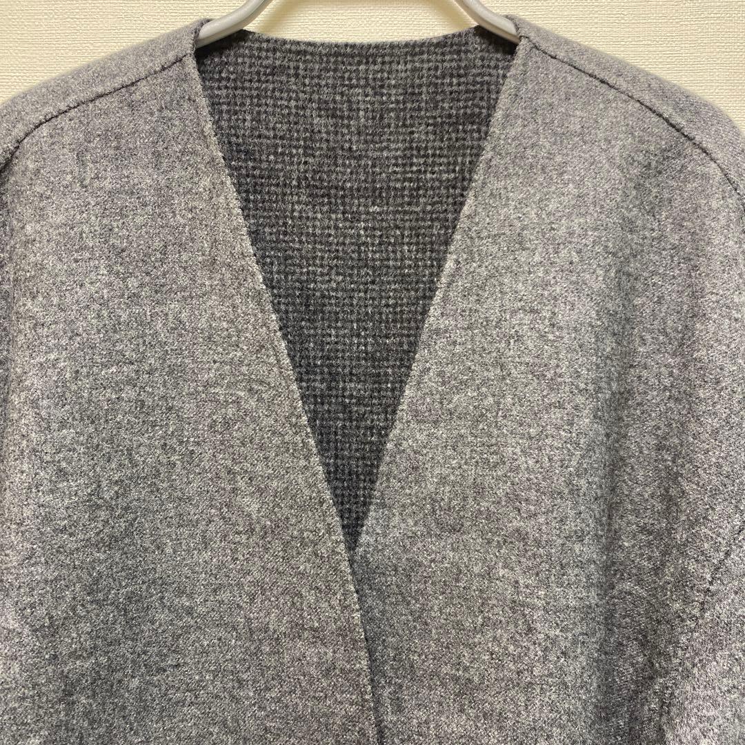 デプレ　ライトダブルフェイスシャギー ノーカラージャケット36