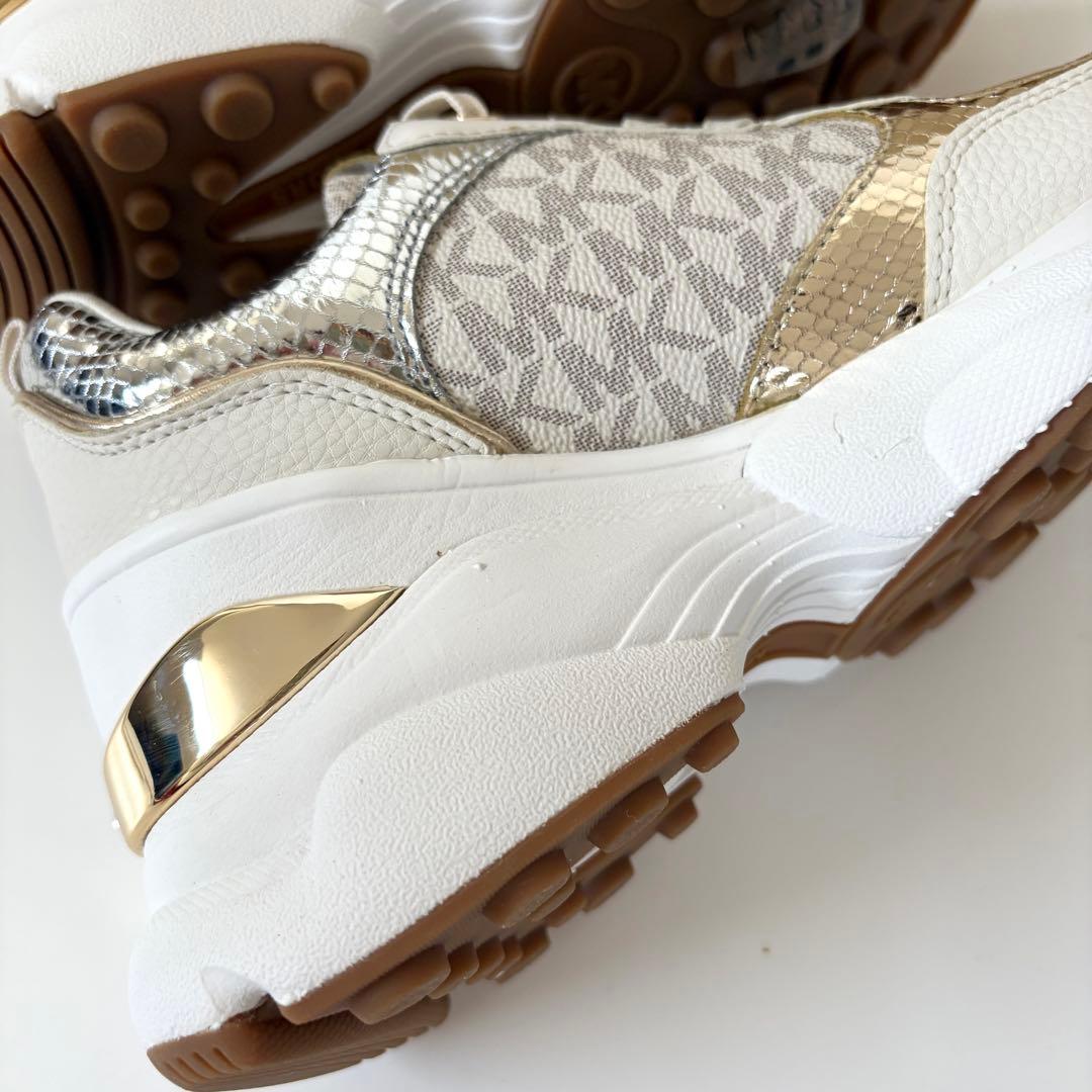 マイケルコース☆新品☆KATRINA 厚底 スニーカー/ホワイト白23.5cm