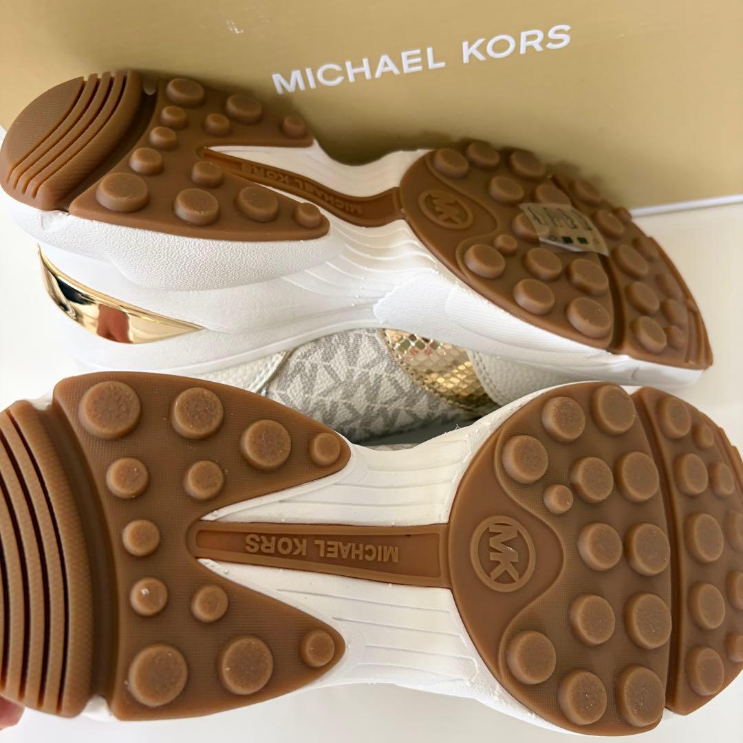 マイケルコース☆新品☆KATRINA 厚底 スニーカー/ホワイト白23.5cm