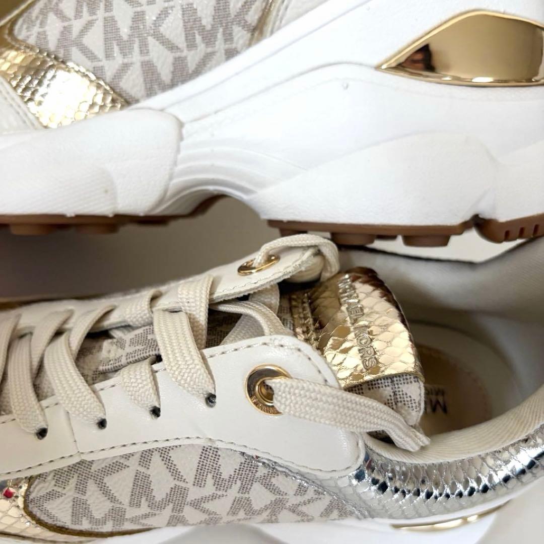 マイケルコース☆新品☆KATRINA 厚底 スニーカー/ホワイト白23.5cm