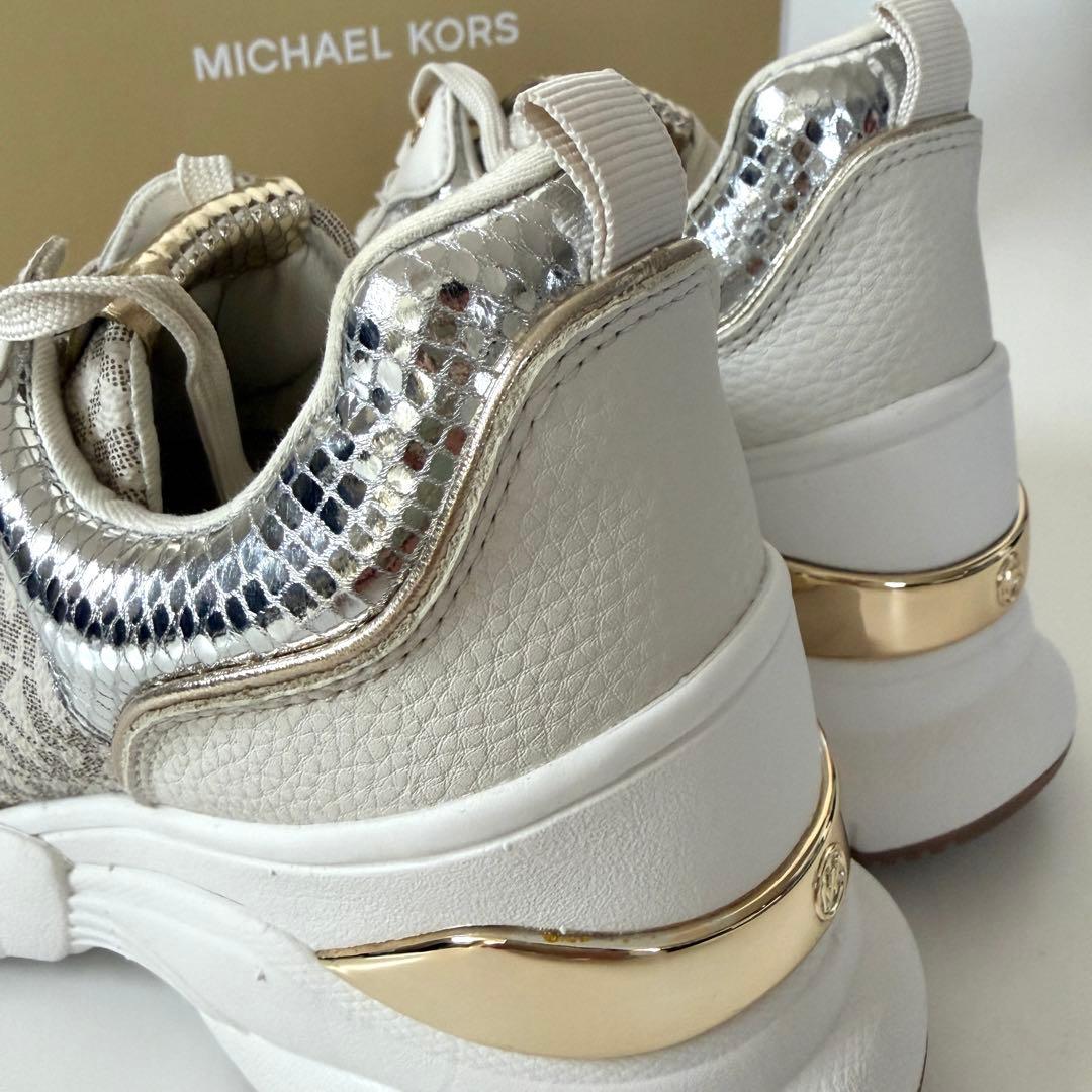 マイケルコース☆新品☆KATRINA 厚底 スニーカー/ホワイト白23.5cm