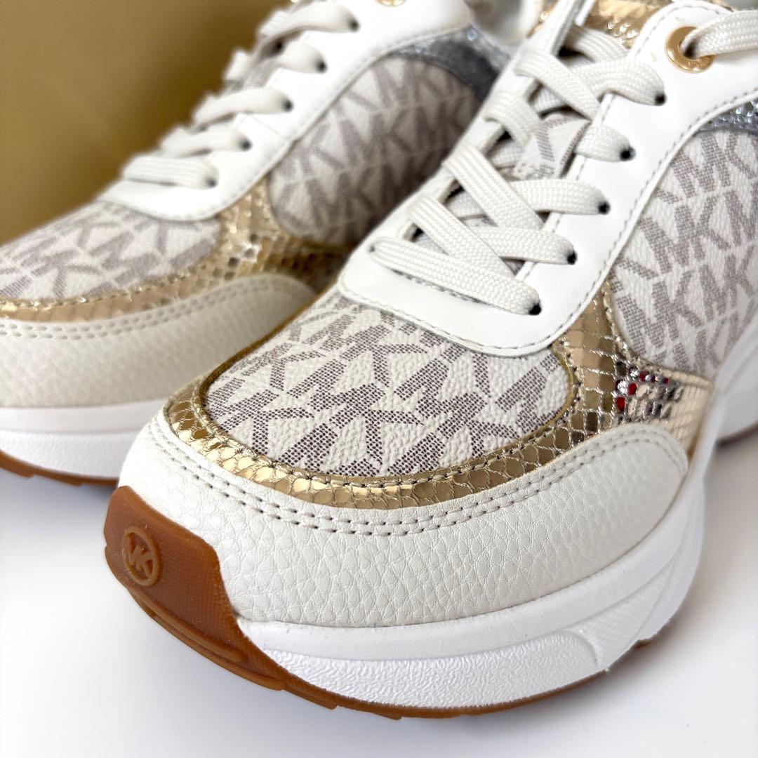 マイケルコース☆新品☆KATRINA 厚底 スニーカー/ホワイト白23.5cm