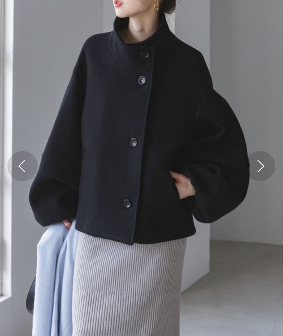 ノーブル✴︎メルトンパフスリーブショートコート✴︎イエナ
