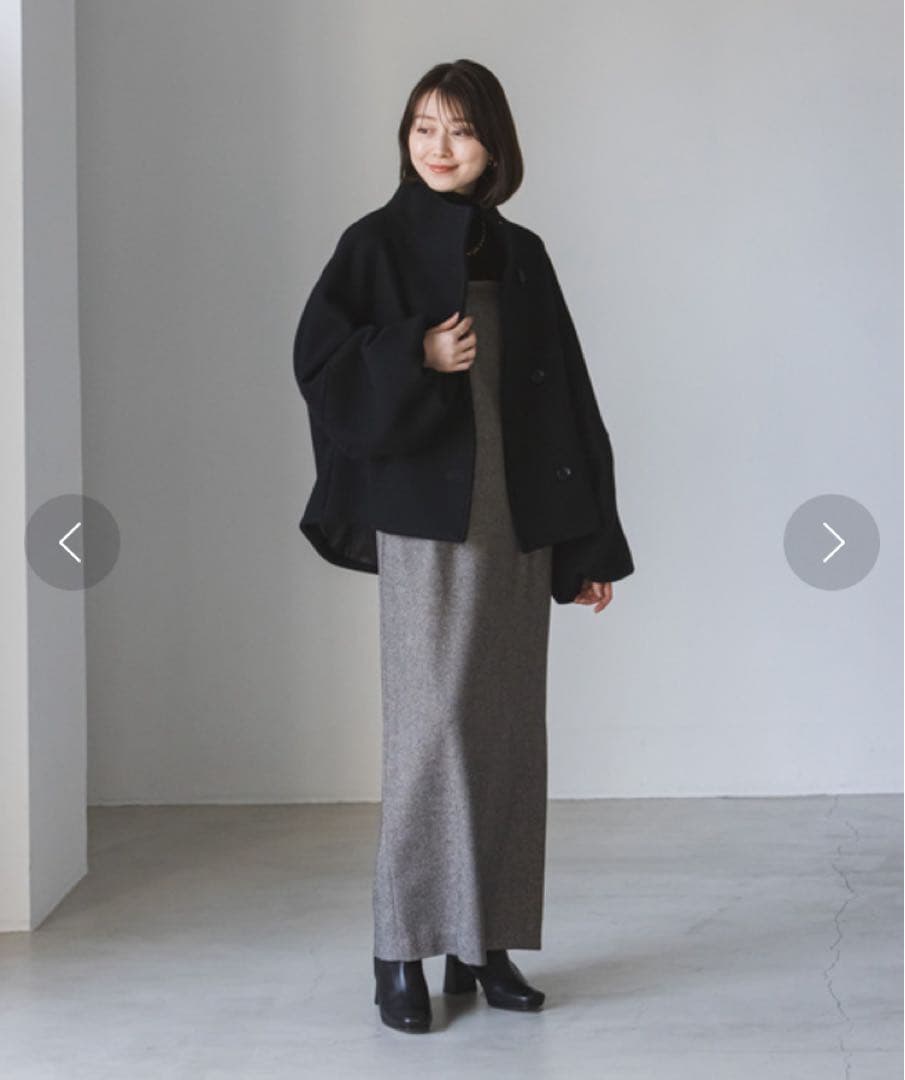 ノーブル✴︎メルトンパフスリーブショートコート✴︎イエナ